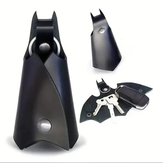 Bat theme Keychain Pendant PU Leather Key Protector